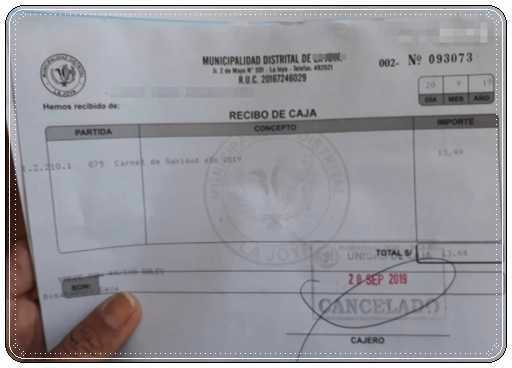 Tramites y requisitos para carnet de sanidad en Perú 5